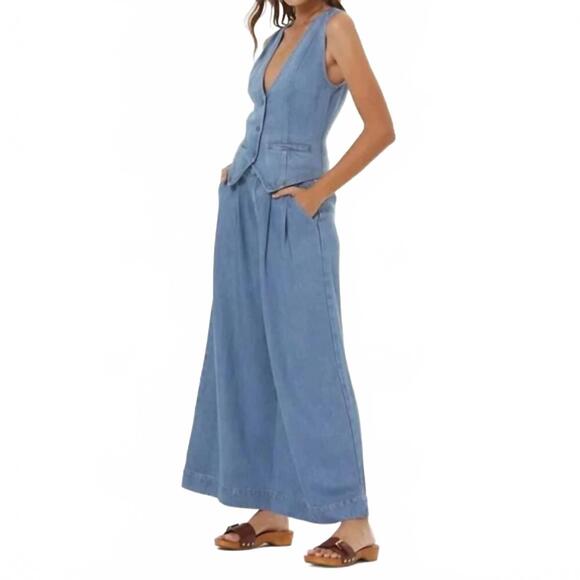 young fabulous and broke denim dress YFB Young Fabulous & Broke Size M Women's Long Sleeve Denim Wrap Dress NWT